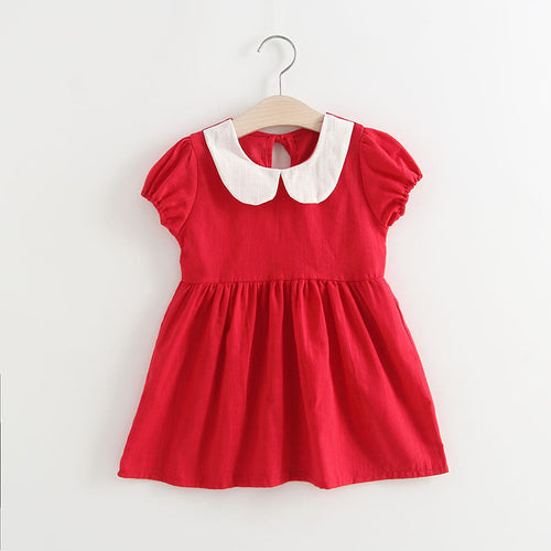 Elegant Baby Girls' Bow Pleated Halter Princess Dress – Adorable Charm