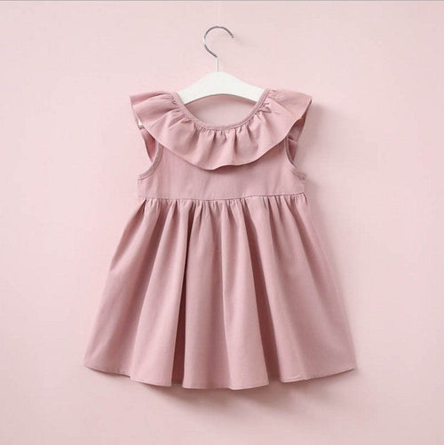 Elegant Baby Girls' Bow Pleated Halter Princess Dress – Adorable Charm