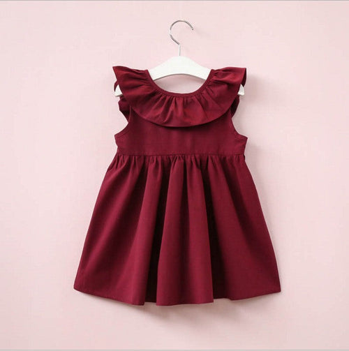Elegant Baby Girls' Bow Pleated Halter Princess Dress – Adorable Charm