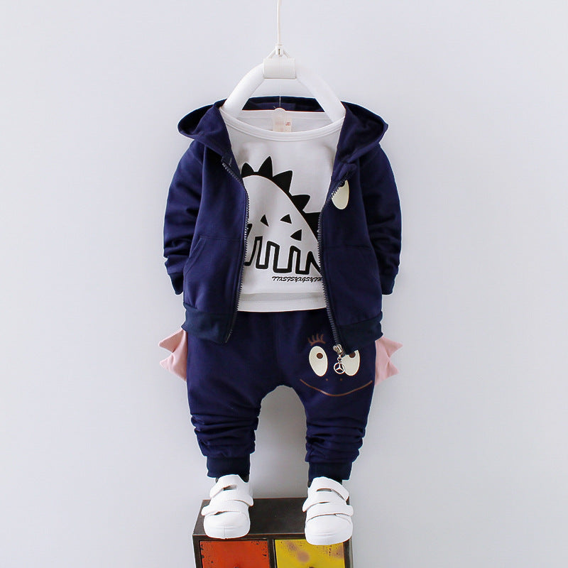 Stylish & Comfy Cotton Boys' 3 Pieces Dino Inspired Outfit – Perfect f