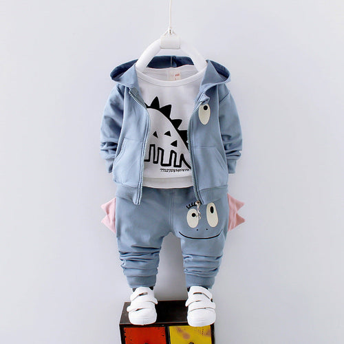 Stylish & Comfy Cotton Boys' 3 Pieces Dino Inspired Outfit – Perfect f