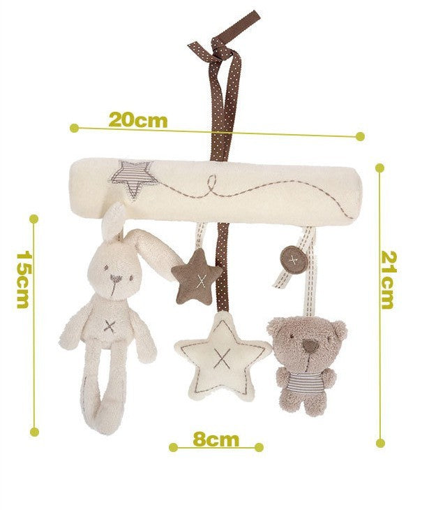 Adorable Rabbit & Bear Baby Rattle Toys - Soft Plush Crib & Stroller H