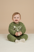 Boys Red Sweatshirt & Navy Pants Set